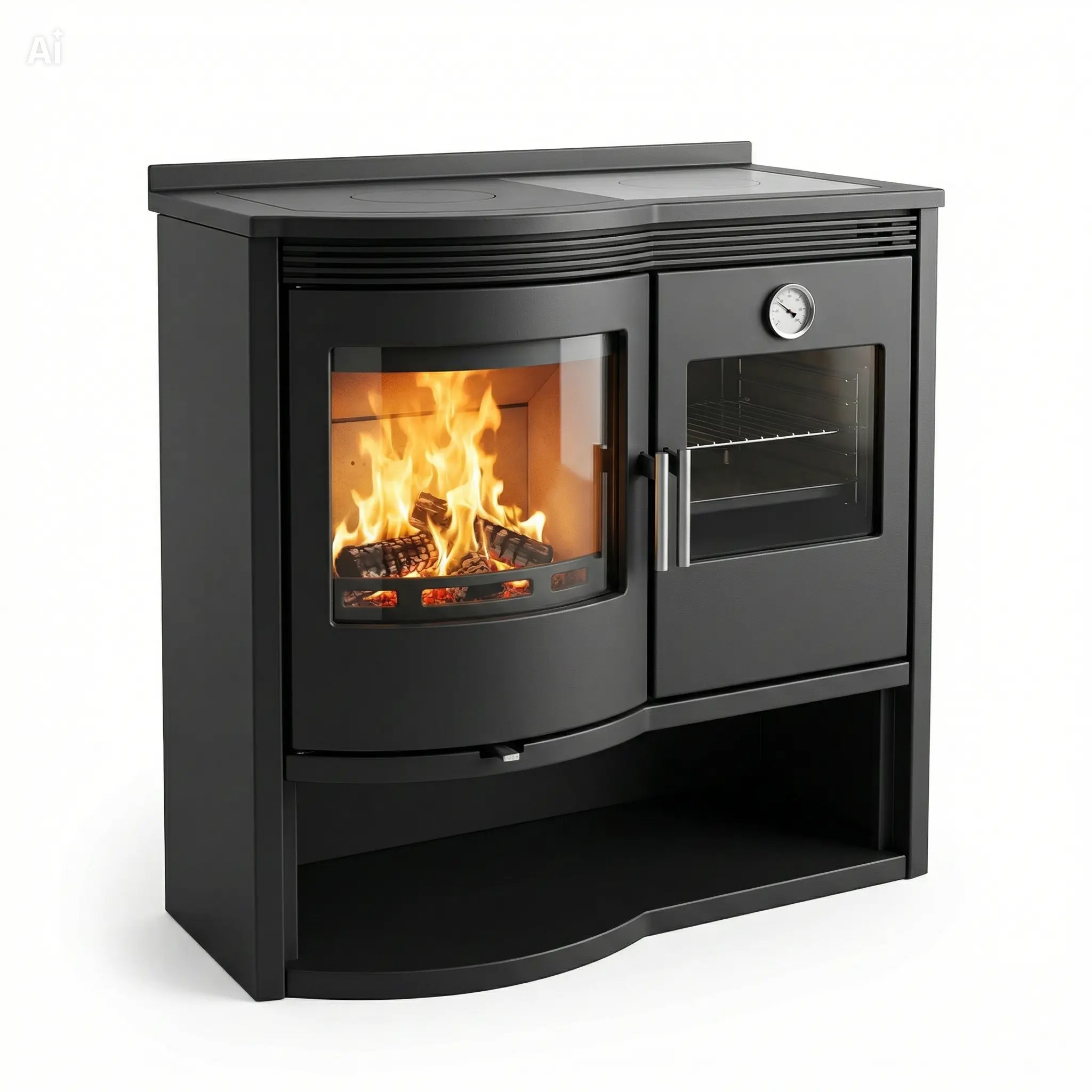 Poêle à bois multifonction haut rendement