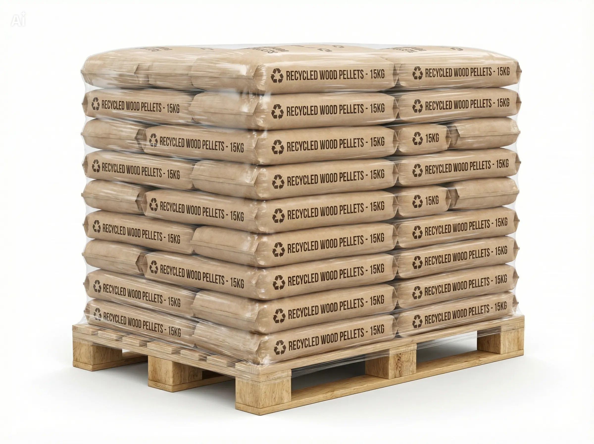 Granulés recyclés économiques – Palette de 65 sacs de 15 kg (975 kg)