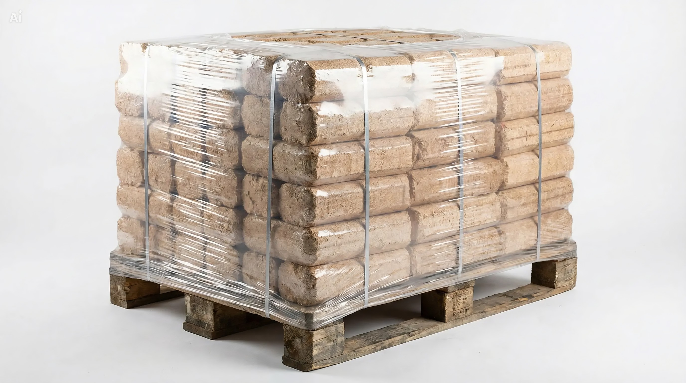 Palette standard de briquettes compressées